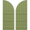 Ekena Millwork Americraft 6-Board (3 Batten) Wood Joined Board-n-Batten Shutters w/ Arch Top, ARW401BQ621X77MGH, PR ARW401BQ621X77MGH - alternate 1